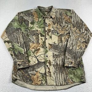 VTG Realtree Camo‎ Gear Shirt Mens XL Button Up Long Sleeve Hunting Made In USA